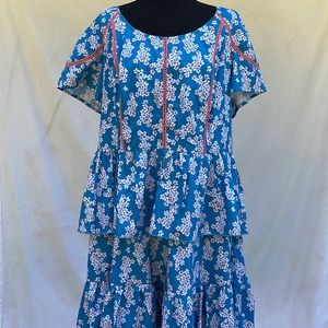 eShakti Peplum Floral Dress 18W